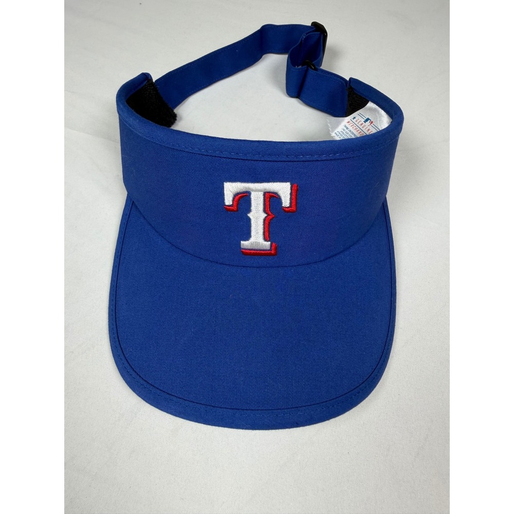 Texas Rangers MLB Visor Royal Blue Twins Enterprise Adjustable Hat Embroidered T